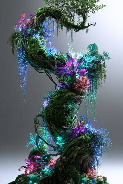 Enchanted Neon Tree Poster.