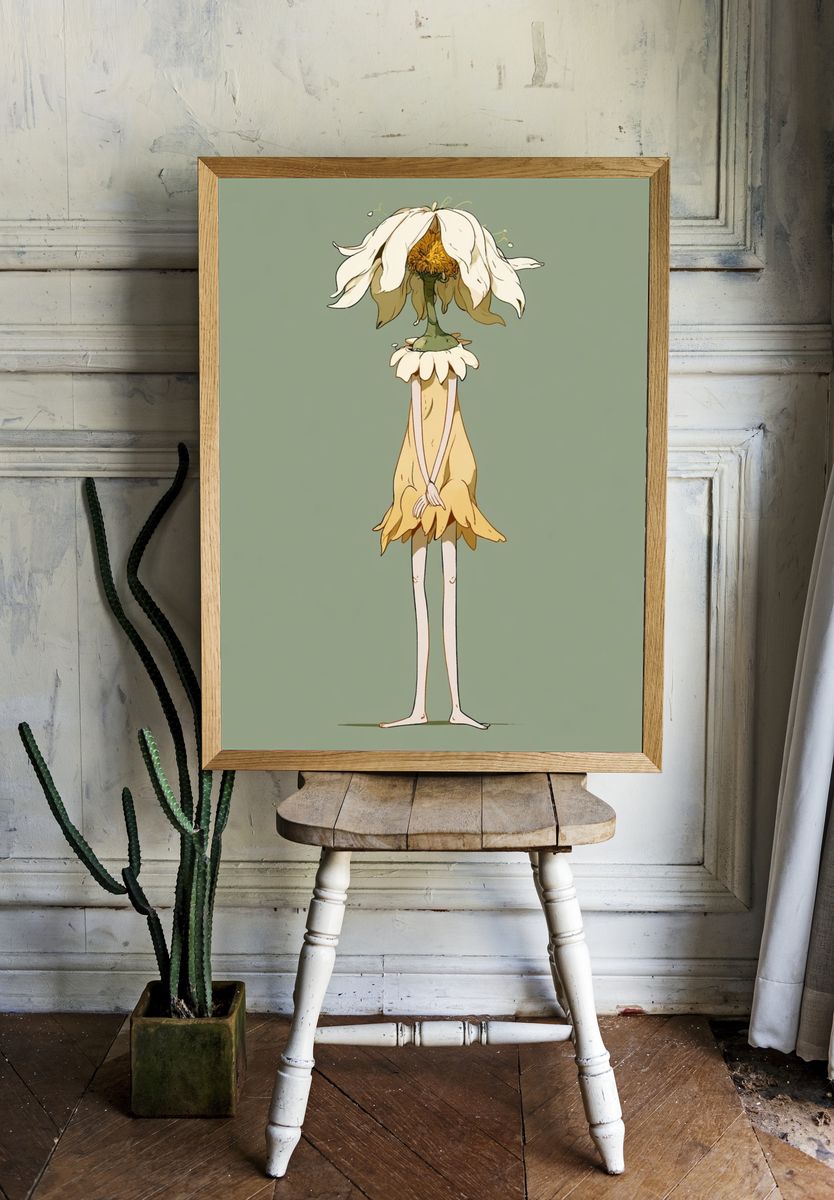 Flower Girl Illustration Poster. room preview
