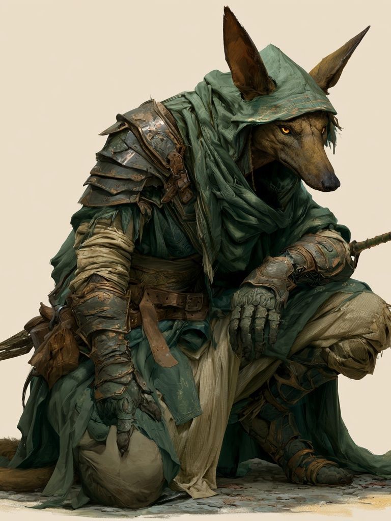 Armored Fox Warrior Fantasy Print. poster detail