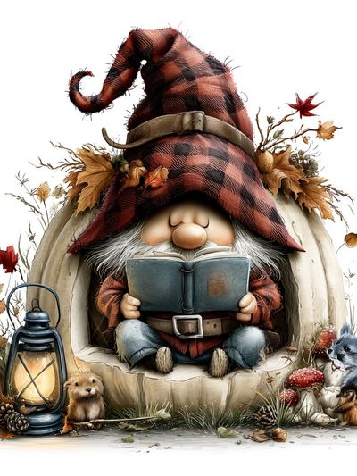 Autumn Gnome Reading Poster. poster