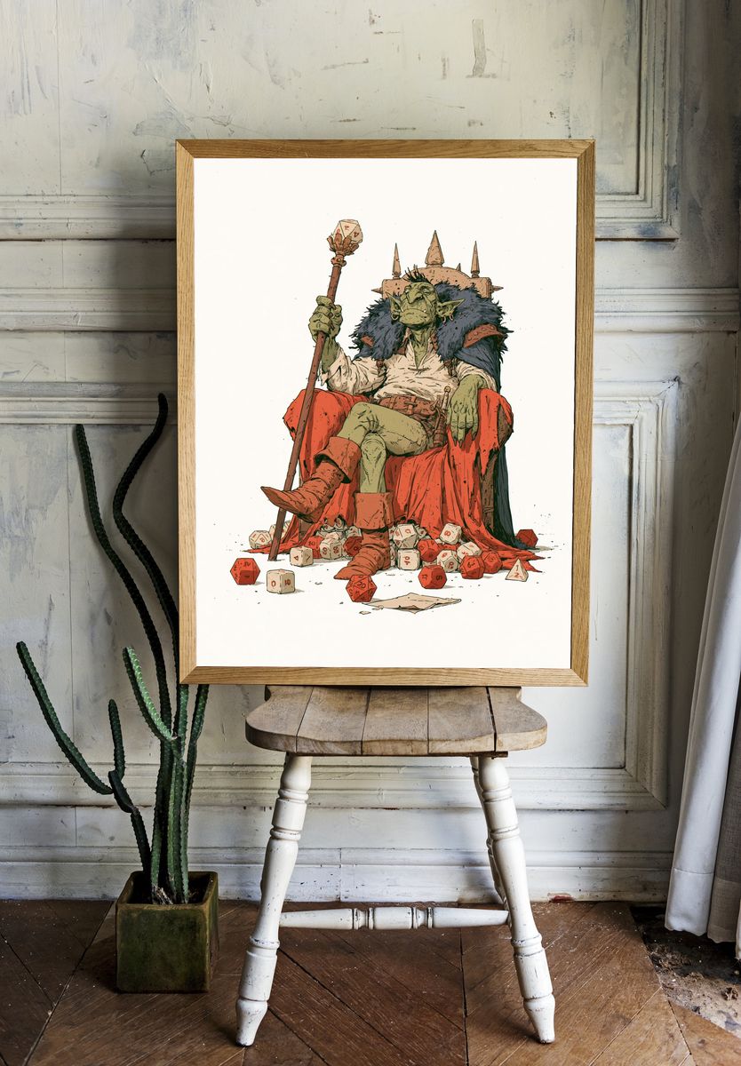 Goblin King Fantasy Illustration Poster. — room view 1