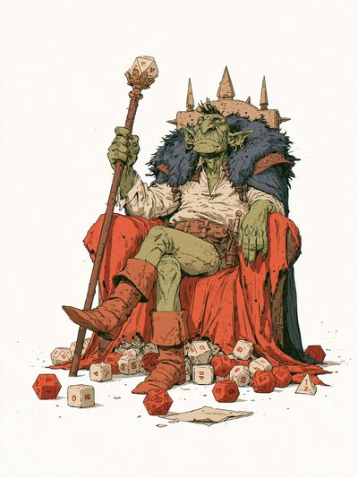 Goblin King Fantasy Illustration Poster. poster print