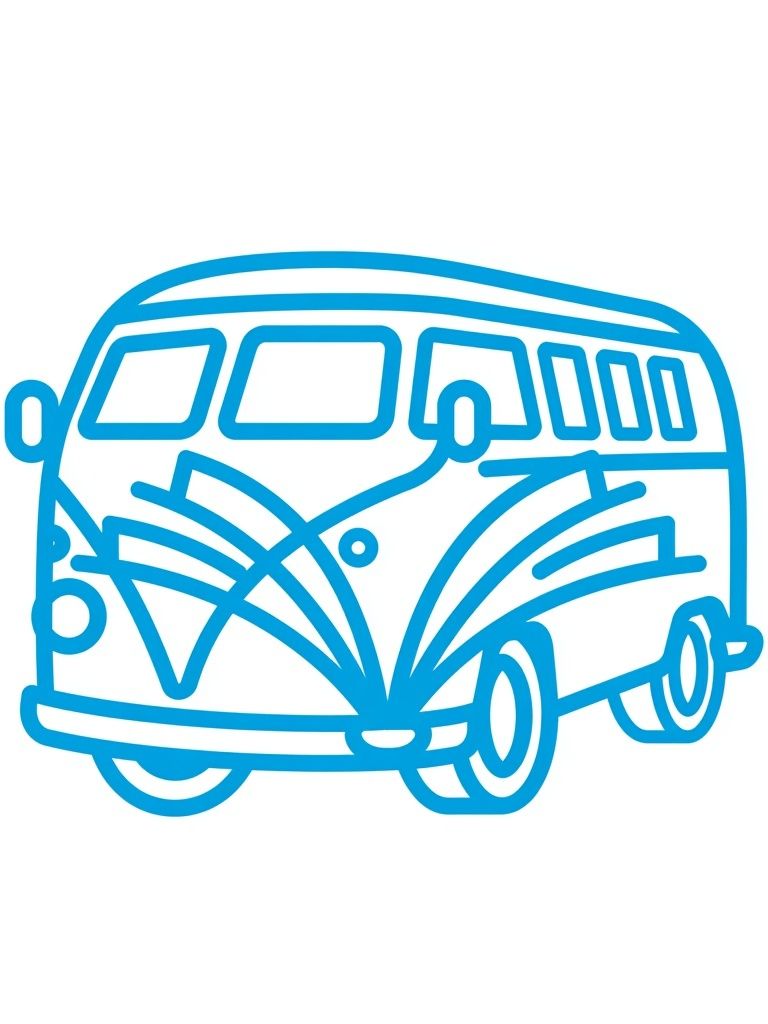 VW Bus Line Art Poster. poster detail