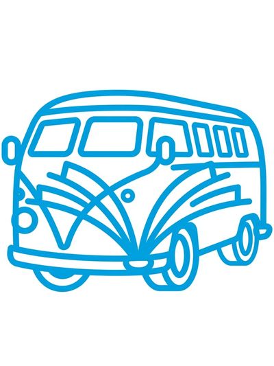 VW Bus Line Art Poster. poster