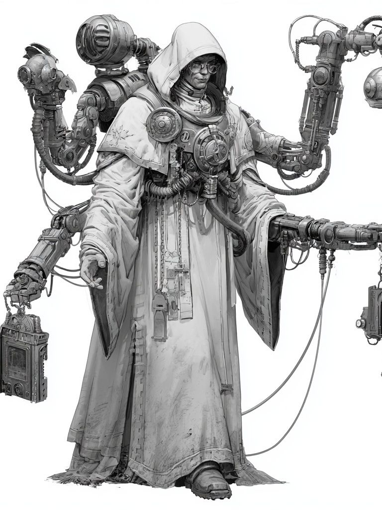 Cyberpunk Hooded Figure Illustration Poster. poster — illustration art
