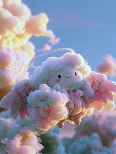 Cloud Angel Digital Art Print. poster — illustration art