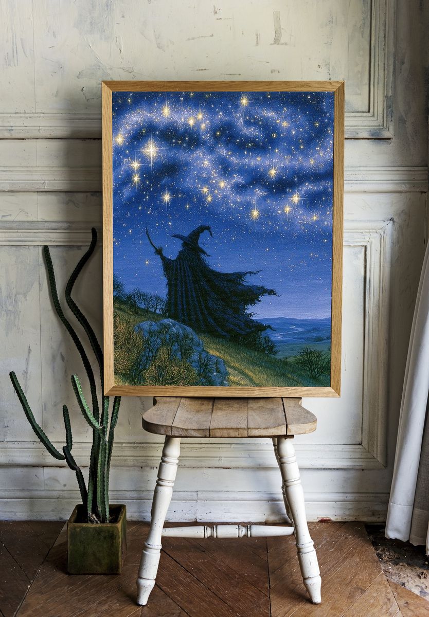 Cat Girl Digital Art Poster. — room view 1