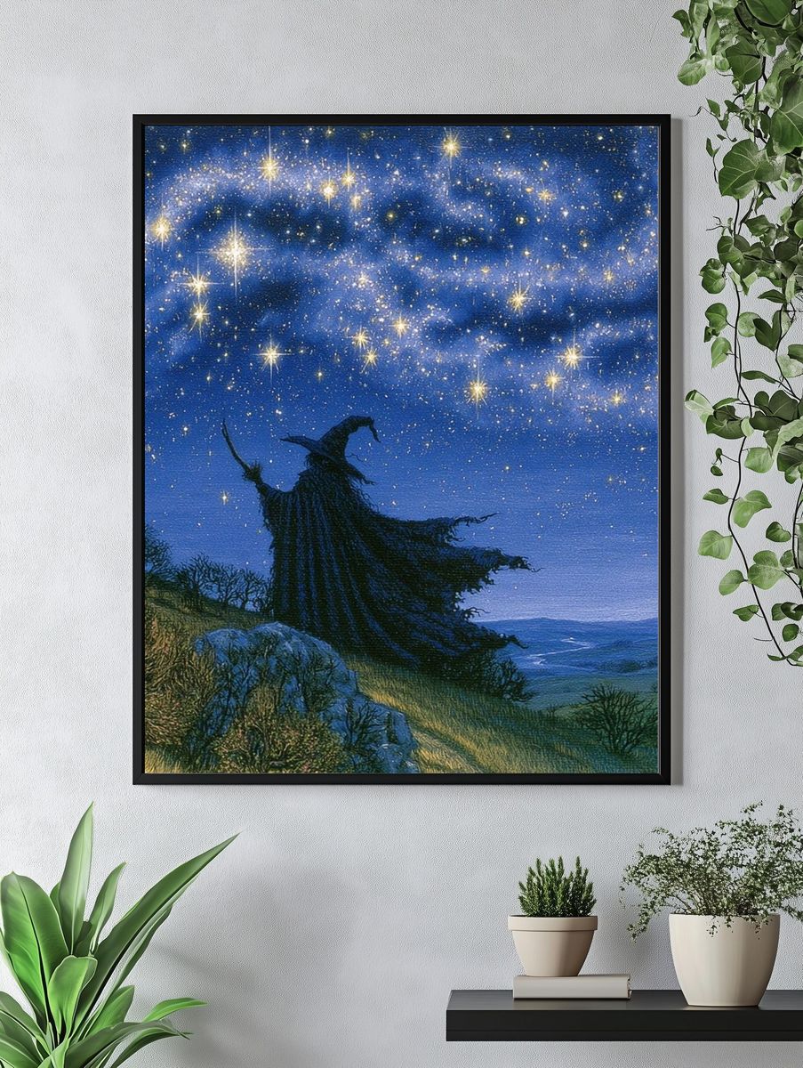 Cat Girl Digital Art Poster. — room view 4