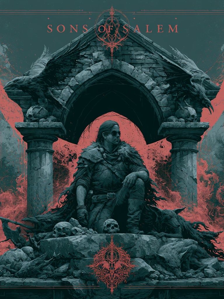 Sons of Salem Gothic Illustration Poster. poster detail
