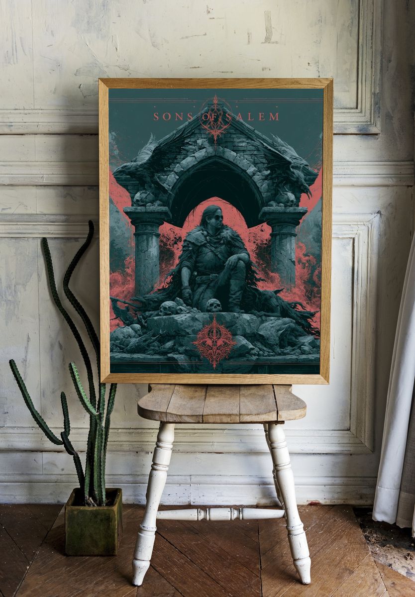 Sons of Salem Gothic Illustration Poster. room preview