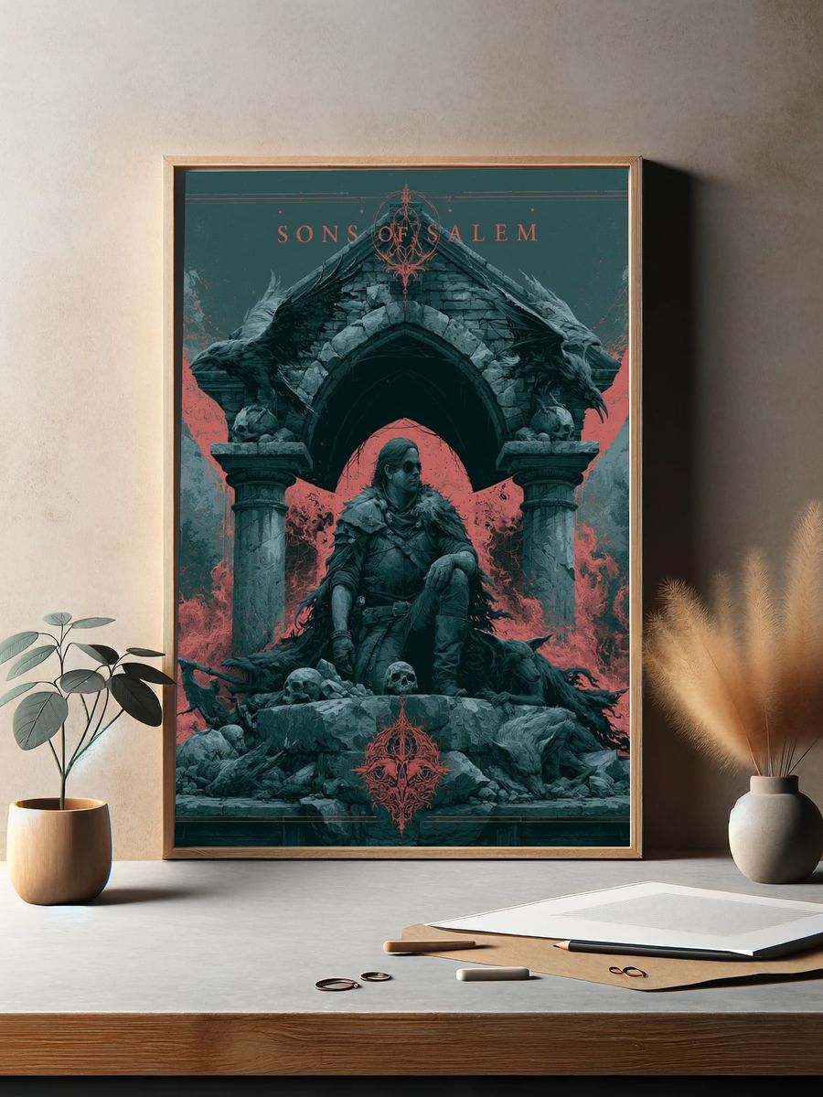 Sons of Salem Gothic Illustration Poster. — room view 2