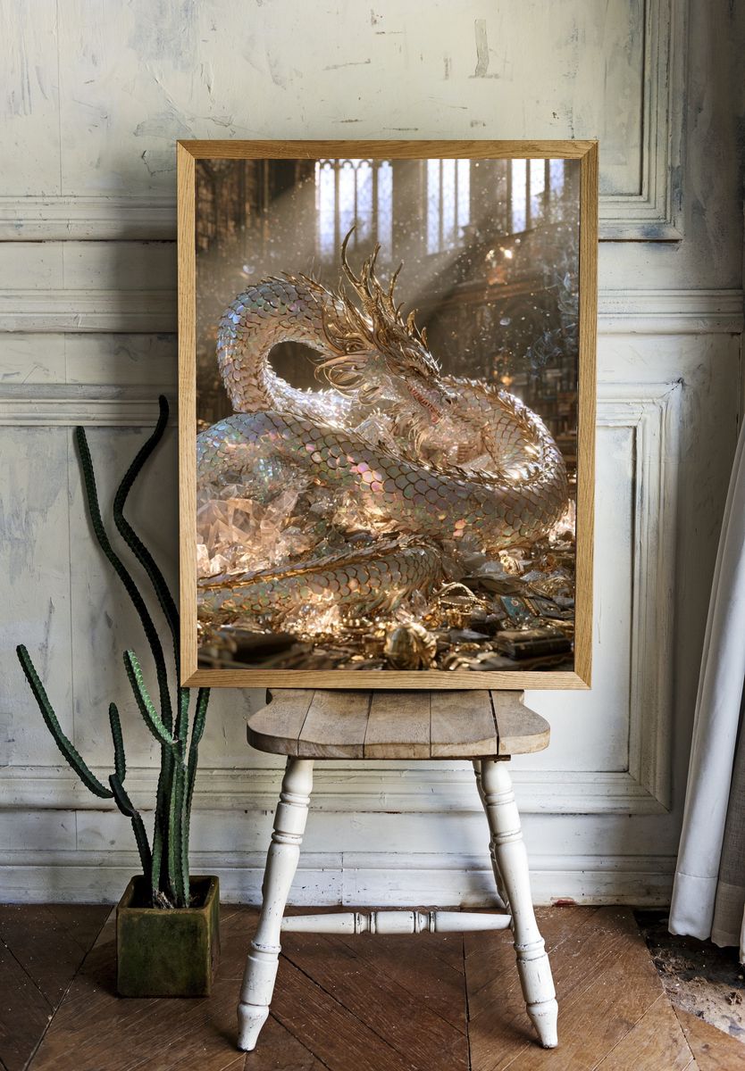 Crystal Dragon Fantasy Print. — room view 1