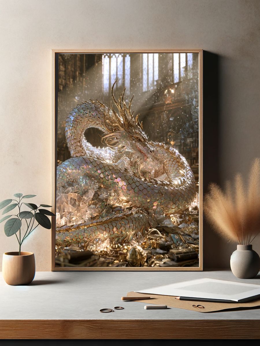 Crystal Dragon Fantasy Print. — room view 2