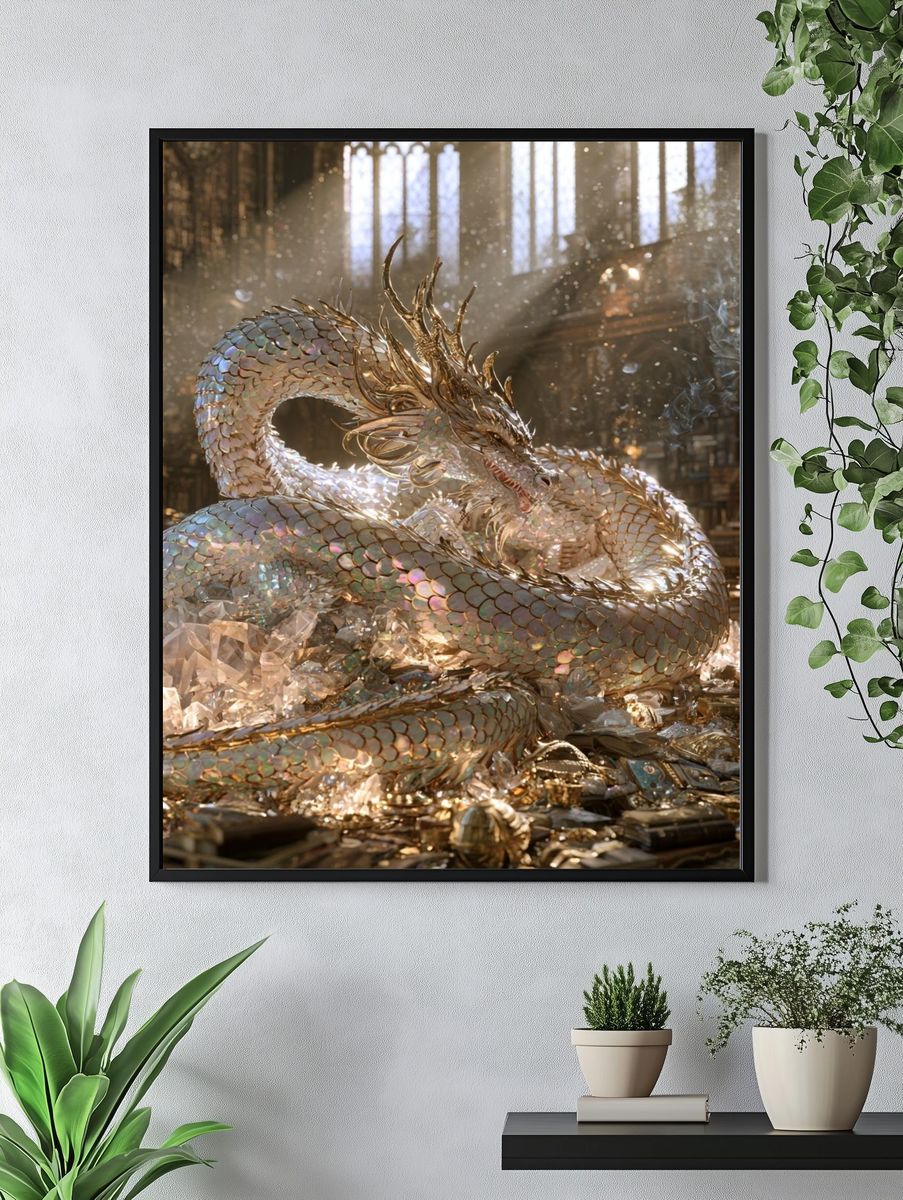 Crystal Dragon Fantasy Print. — room view 4
