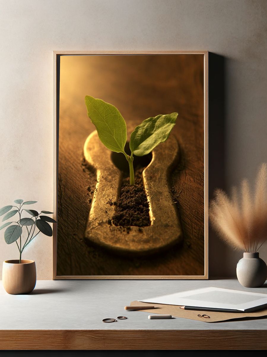 Keyhole Seedling Illustration Poster. — room view 2