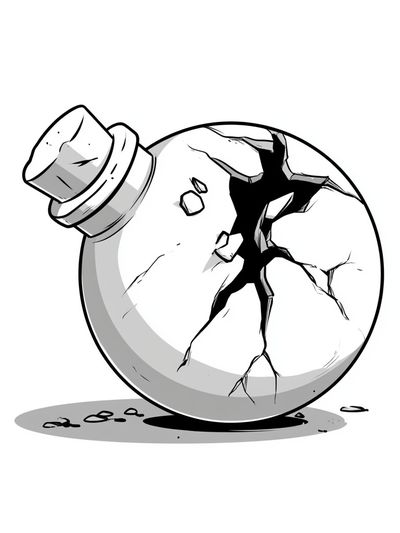 Cracked Bomb Illustration Poster. poster
