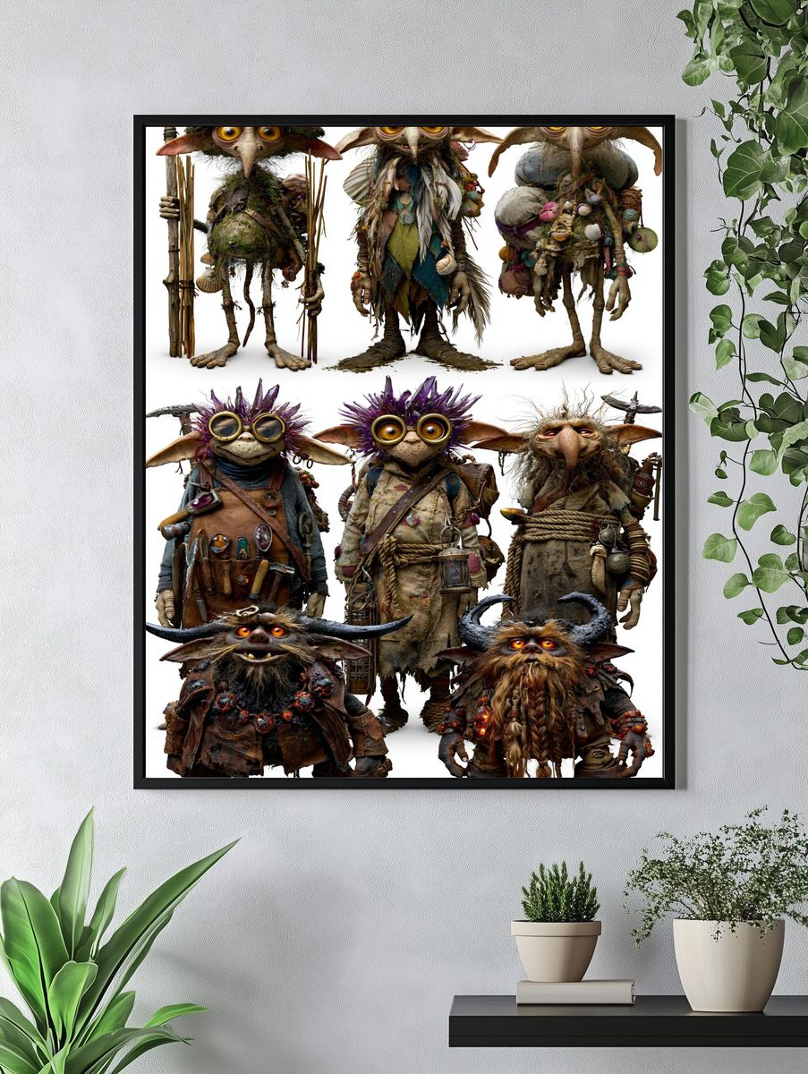 Goblin Tribe Fantasy Illustration Poster. — room view 4