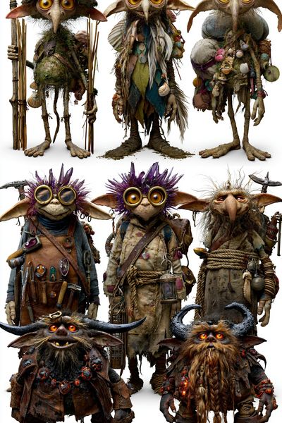 Goblin Tribe Fantasy Illustration Poster. poster