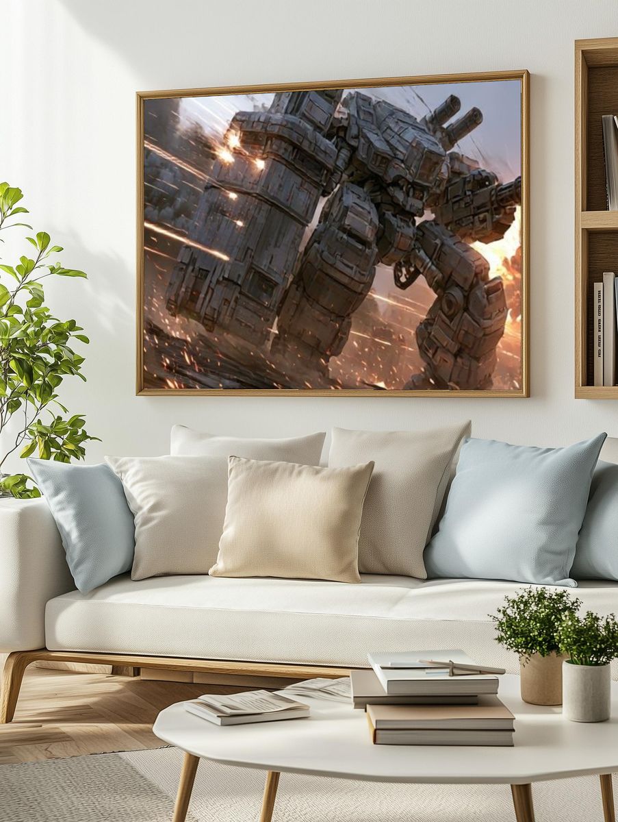 Battle Mech Explosion Poster. — room view 2