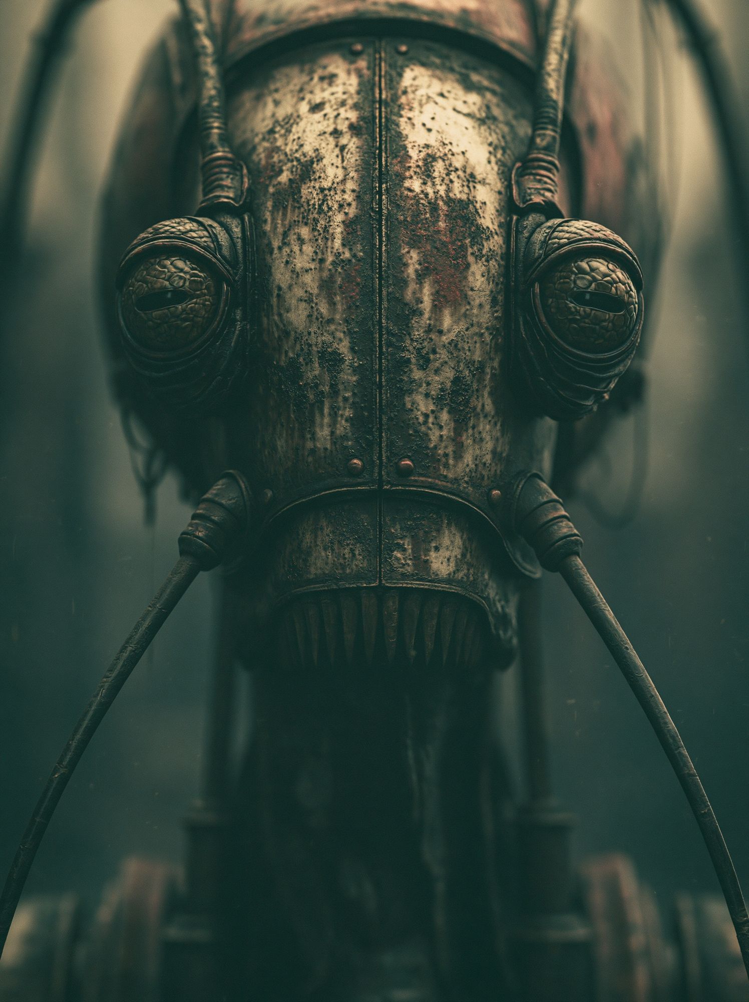 Steampunk Insect Portrait Print. poster — illustration art