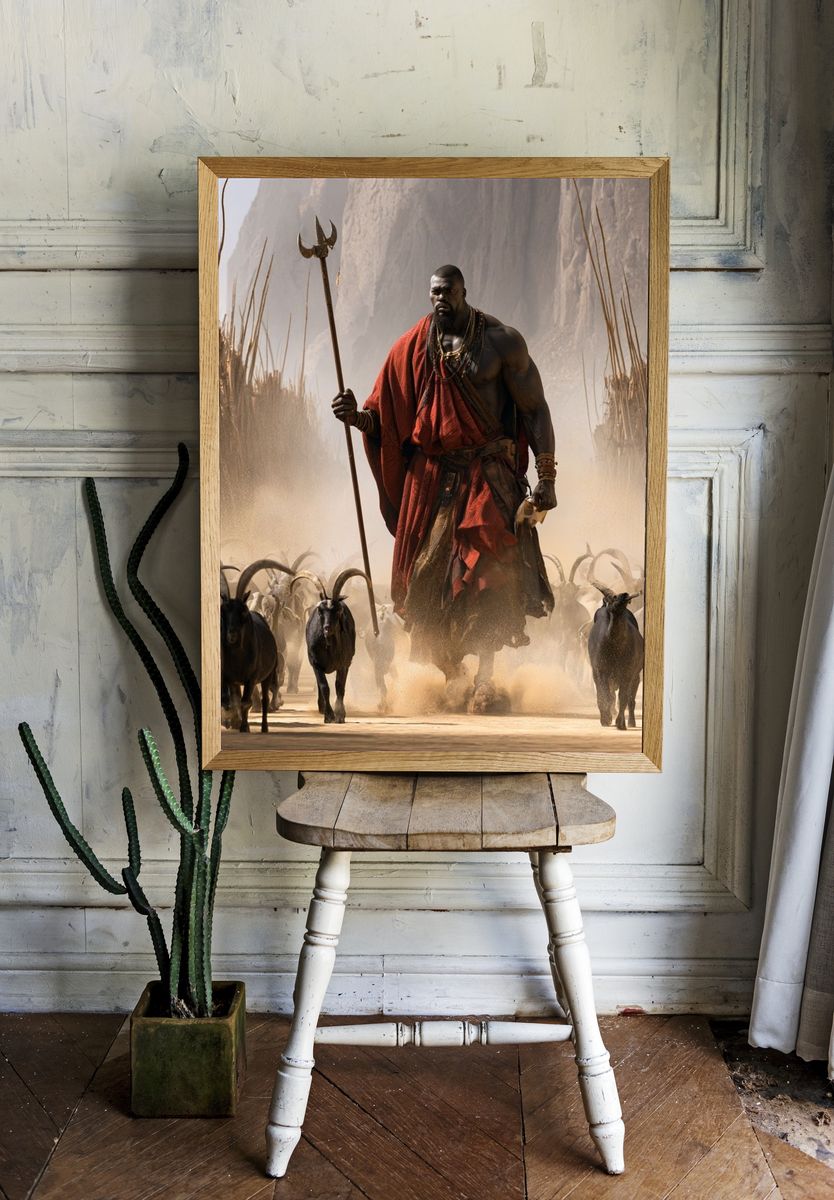 Warrior Herd Procession Illustration Poster. room preview