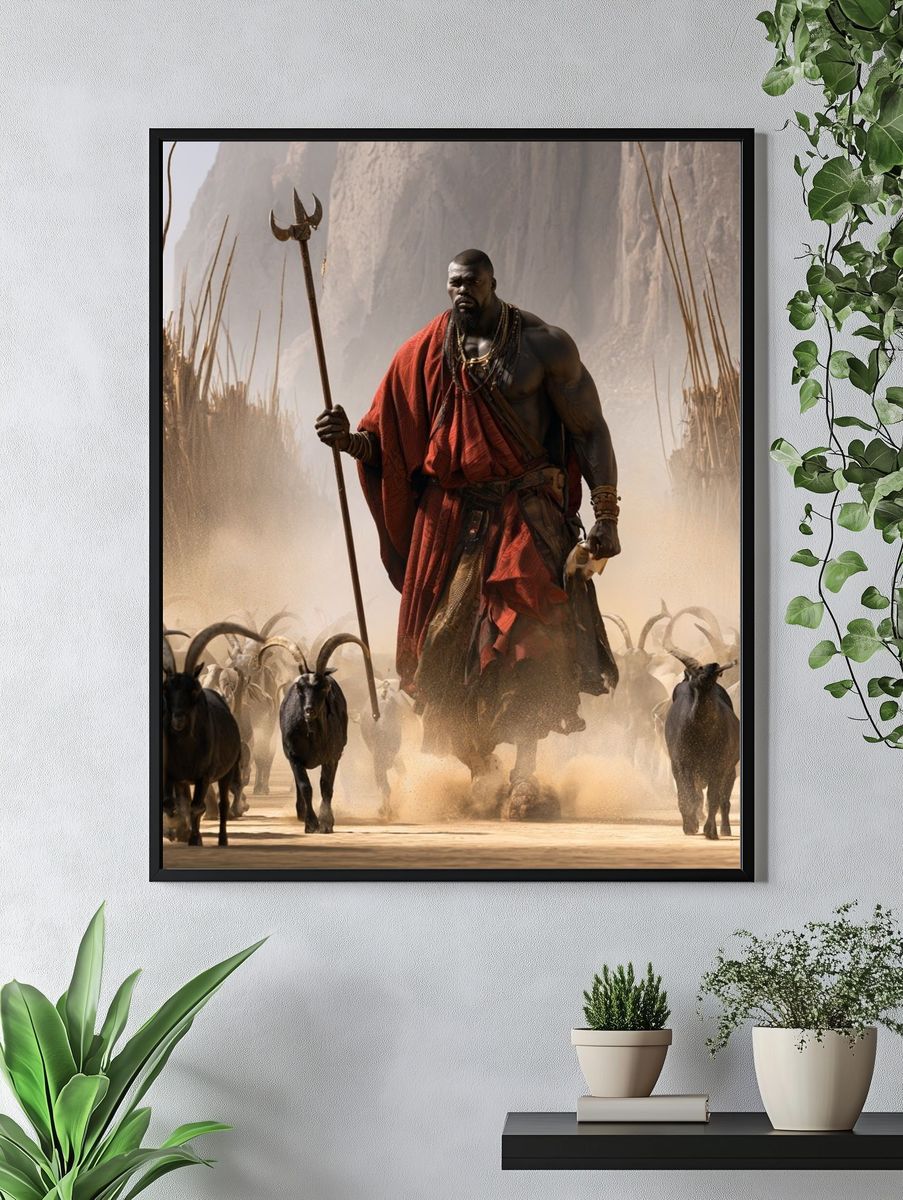 Warrior Herd Procession Illustration Poster. — room view 4
