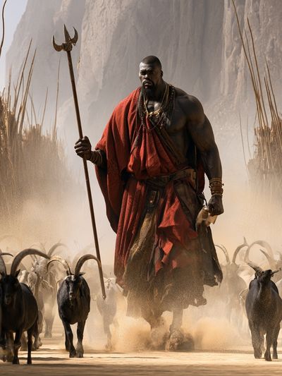 Warrior Herd Procession Illustration Poster. poster