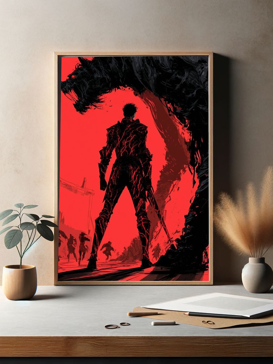 Demon Hunter Red Sky Poster. — room view 2