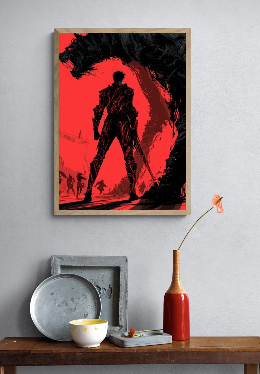 Demon Hunter Red Sky Poster. — room view 3