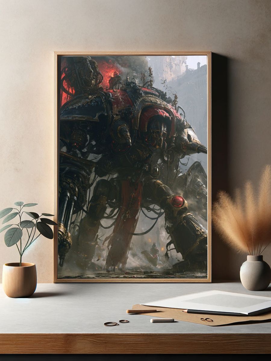War Mech Siege Illustration Poster. — room view 2