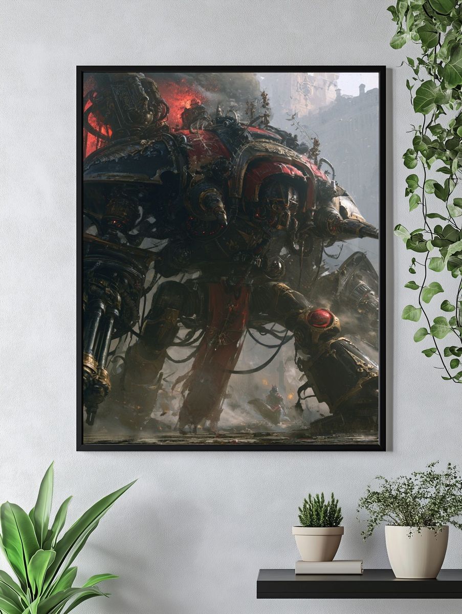 War Mech Siege Illustration Poster. — room view 4