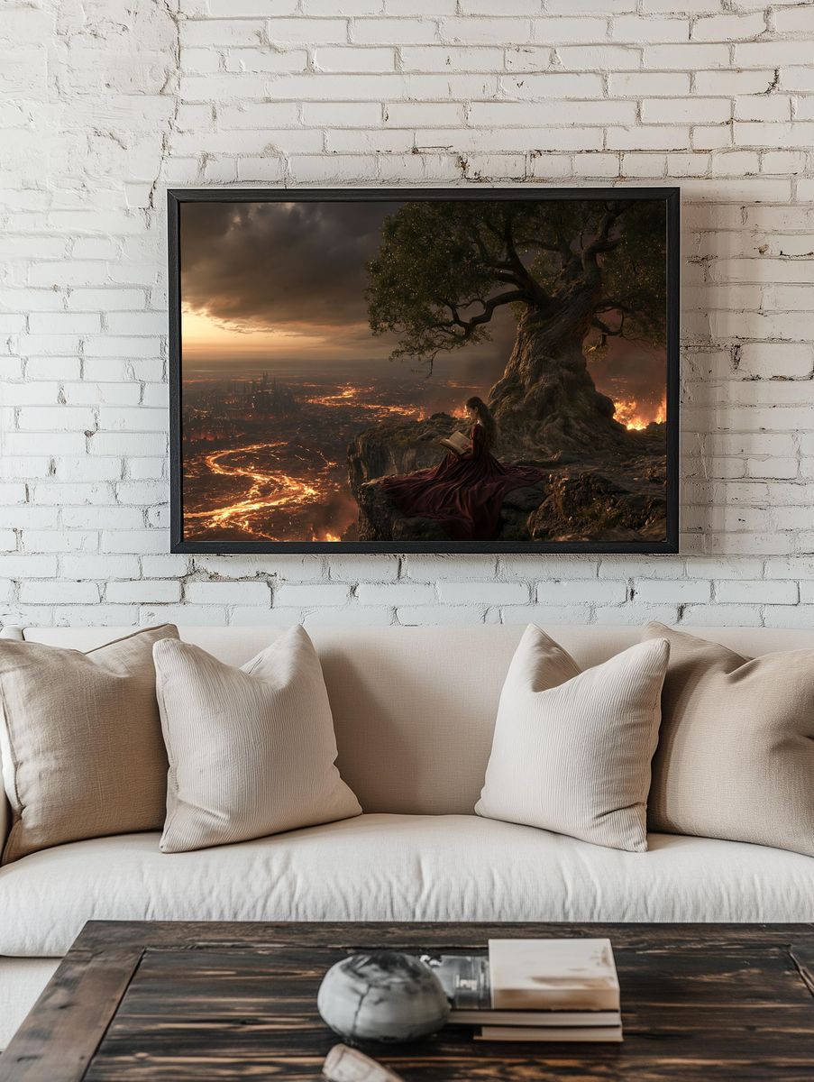 Fantasy Tree at Sunset Poster. — room view 1