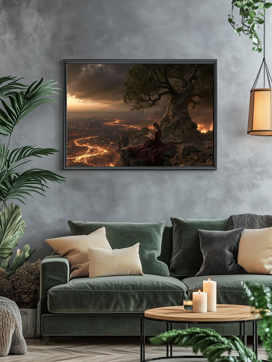 Fantasy Tree at Sunset Poster. — room view 4