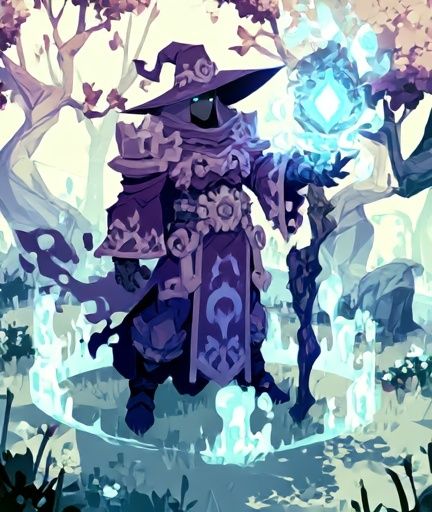 Mystic Mage Fantasy Illustration Poster. poster detail