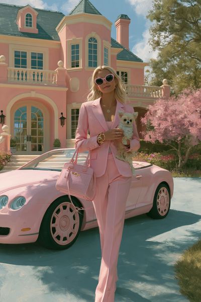 Pink Luxury Lifestyle Illustration Poster. poster print