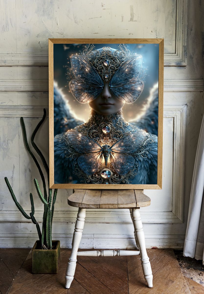 Butterfly Goddess Fantasy Print. — room view 1