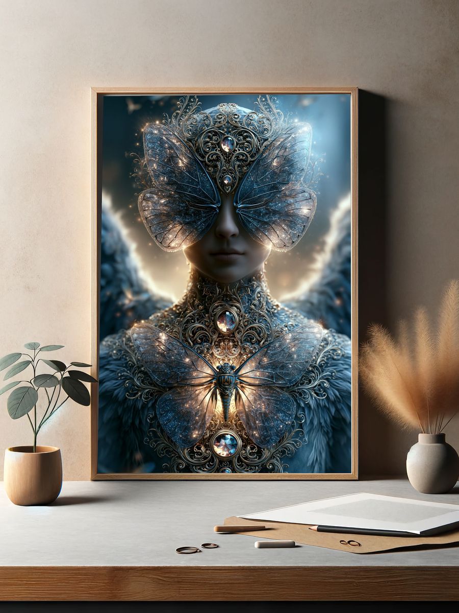 Butterfly Goddess Fantasy Print. — room view 2