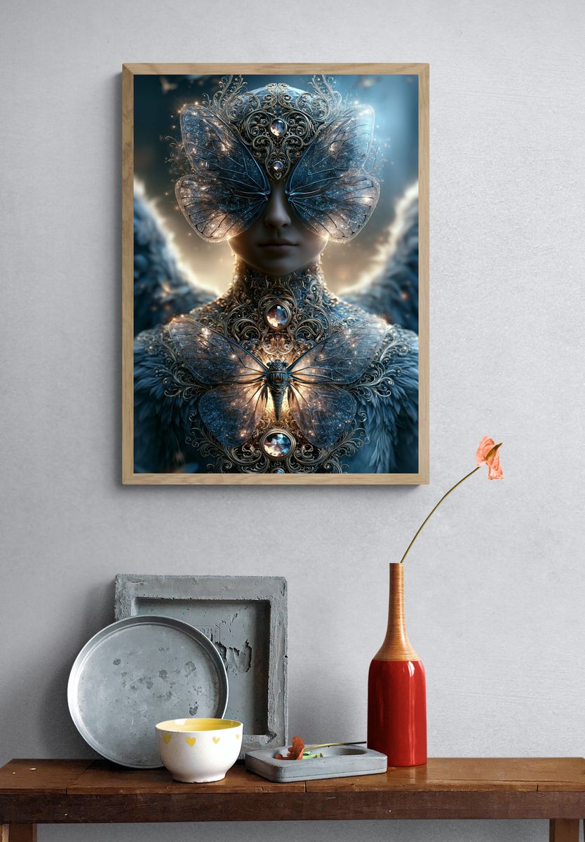 Butterfly Goddess Fantasy Print. — room view 3