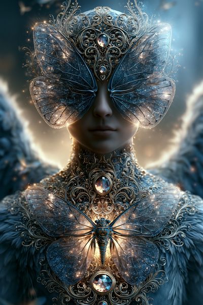 Butterfly Goddess Fantasy Print. poster print