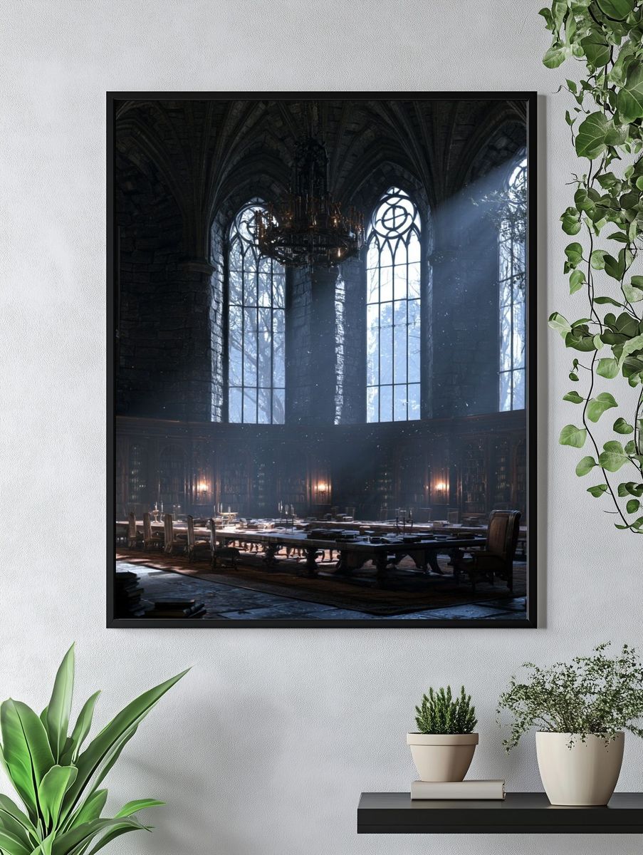 Surreal Smoking Figure Illustration Poster. — room view 4