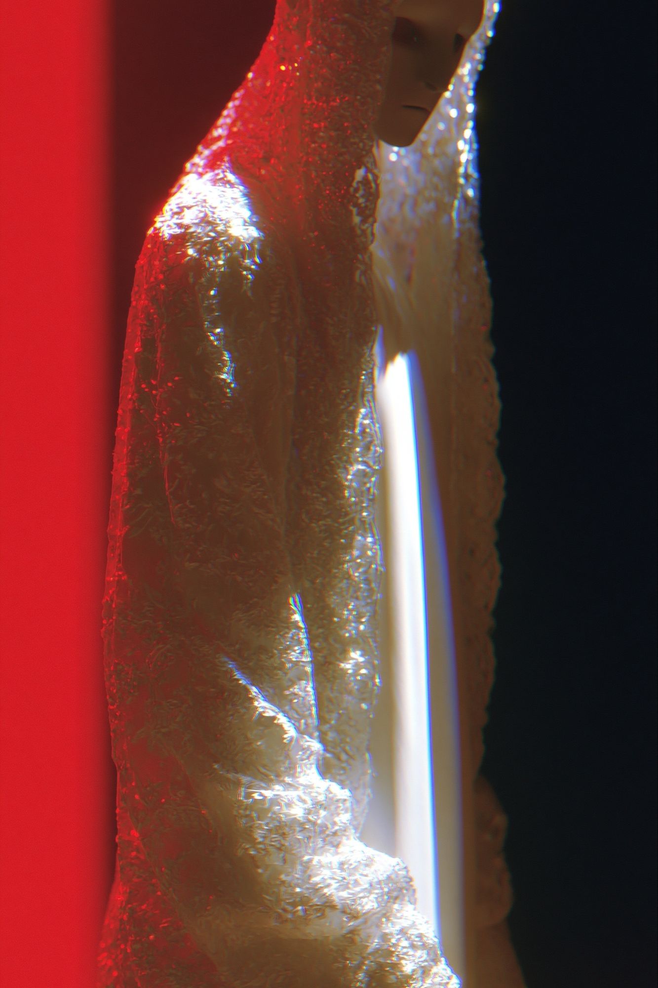 Ethereal Hooded Figure Digital Art Poster. poster detail