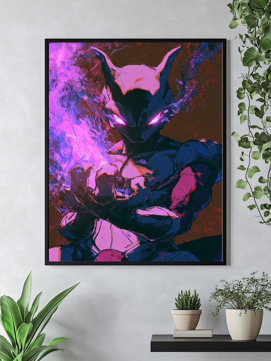 Mystic Fox Warrior Illustration Poster. — room view 4