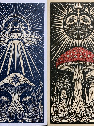 Mystic Mushroom Sun Poster.