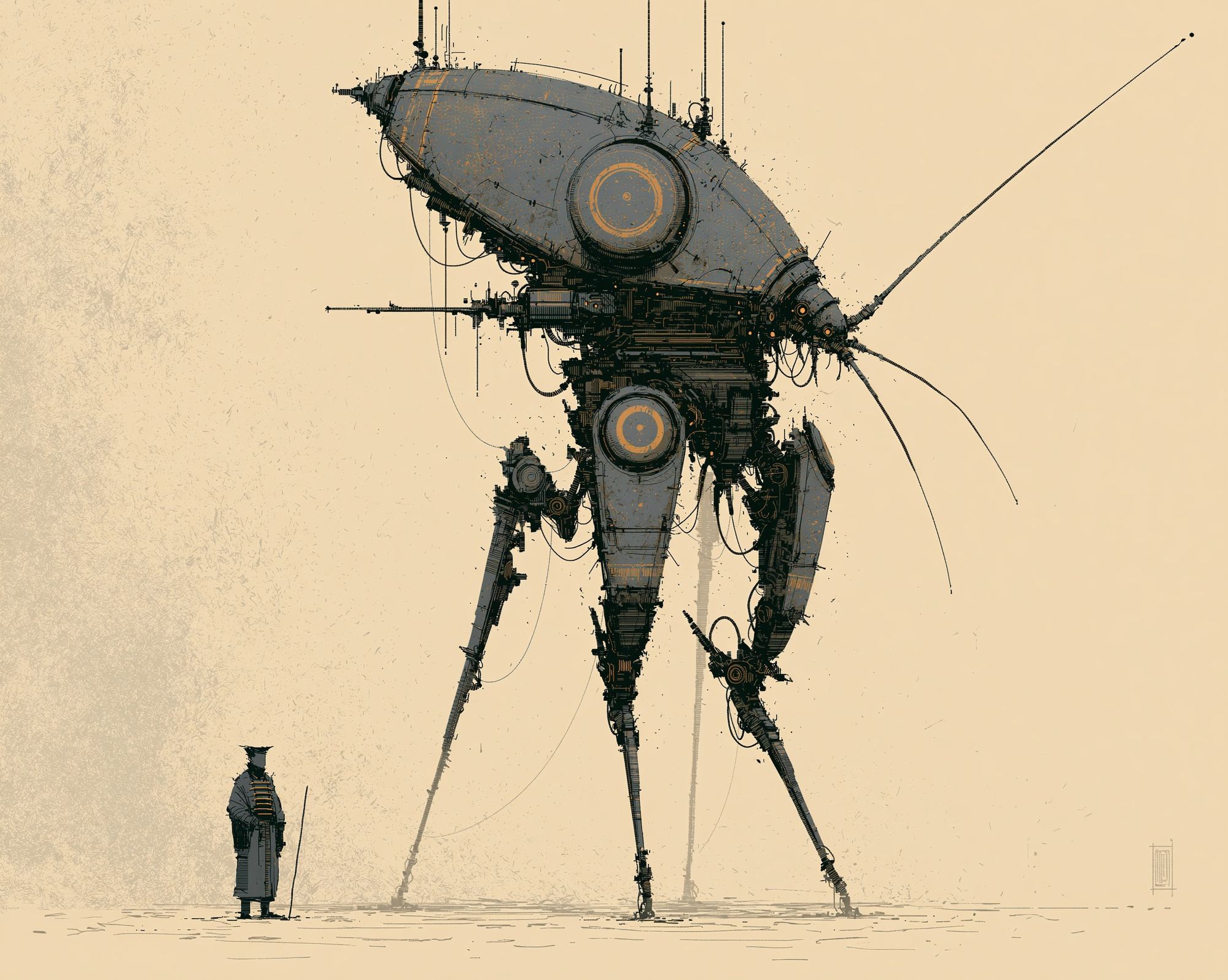 Giant Mech Sci-Fi Print. poster detail