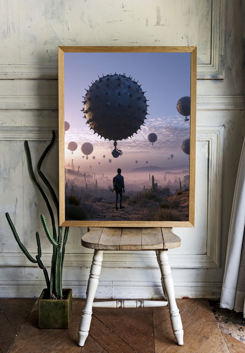 Surreal Desert Sky — Sci-Fi Print. — room view 1