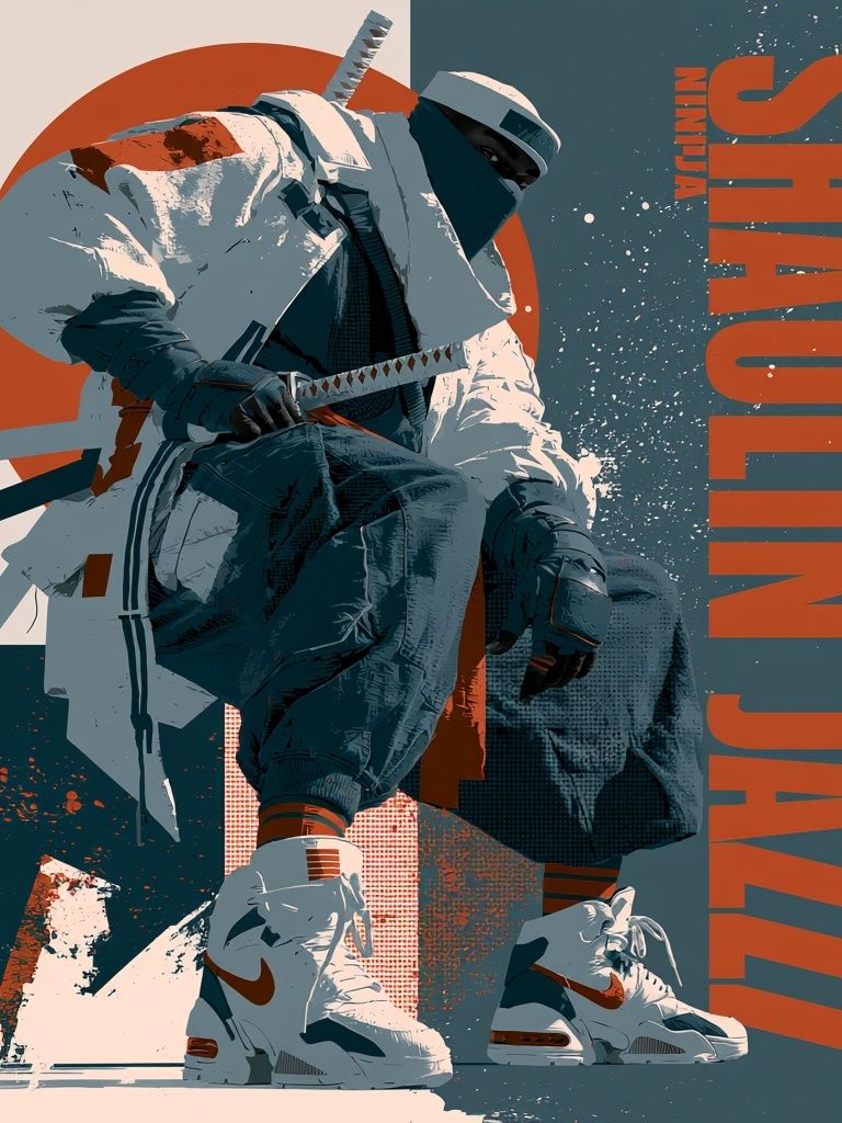 Ninja Shaolin Jazz Poster. poster — illustration art