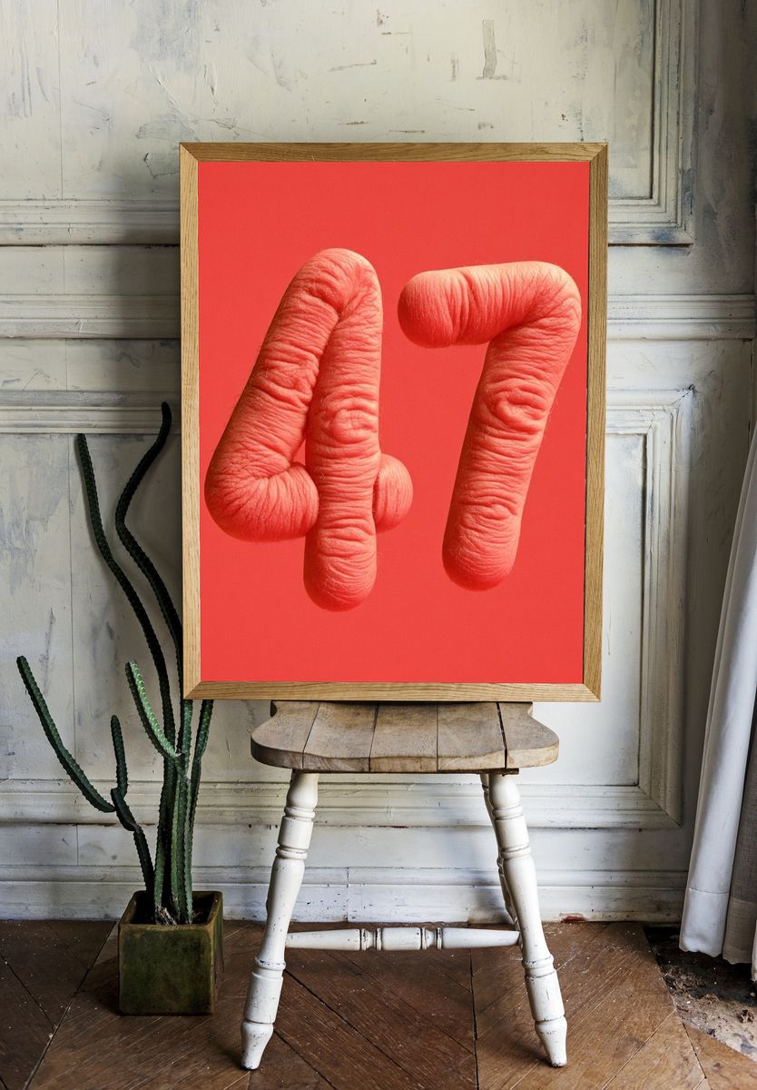Surreal Number 47 Illustration Poster. room preview