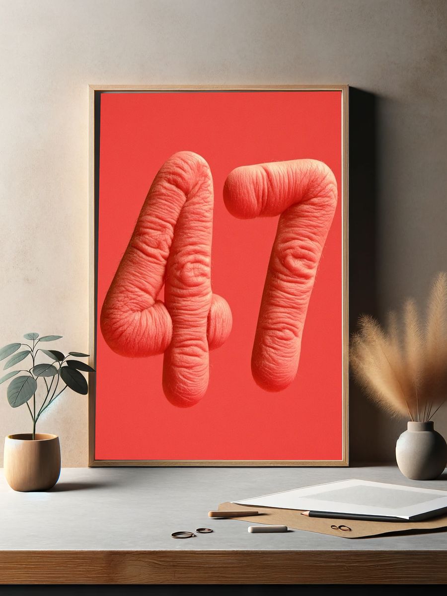 Surreal Number 47 Illustration Poster. — room view 2