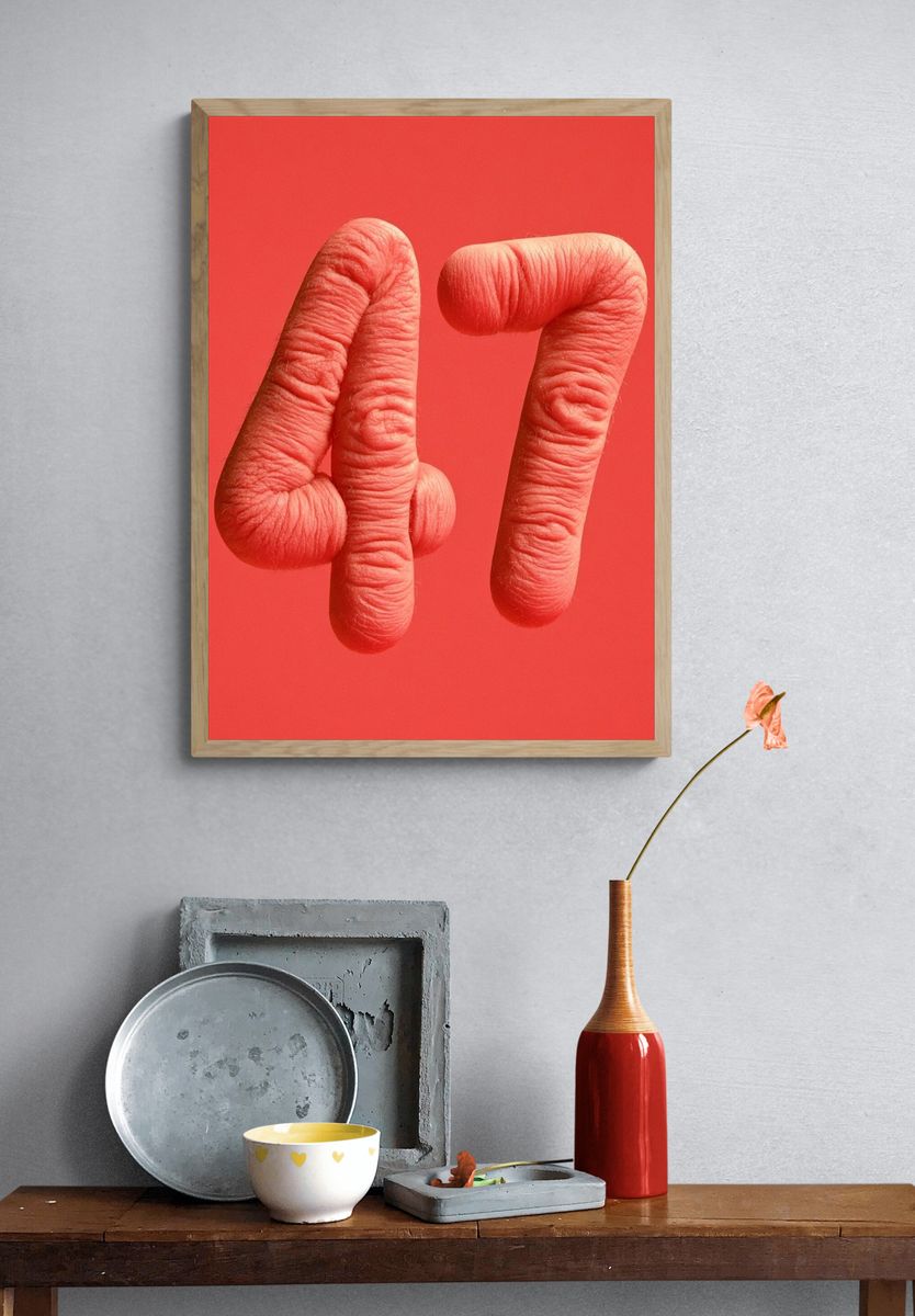 Surreal Number 47 Illustration Poster. — room view 3