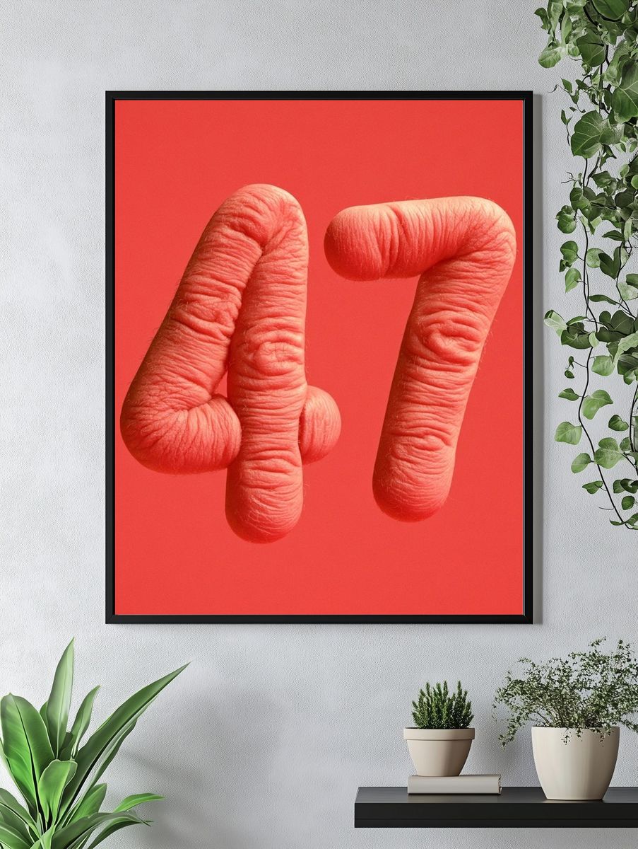 Surreal Number 47 Illustration Poster. — room view 4